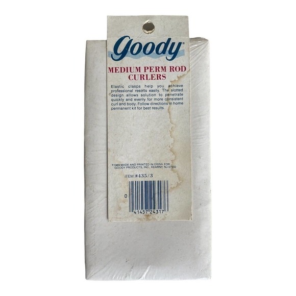 Vintage 1989 Goody Professional Perm Rod 14 Pk Blue Medium Curlers NWT - Picture 4 of 6